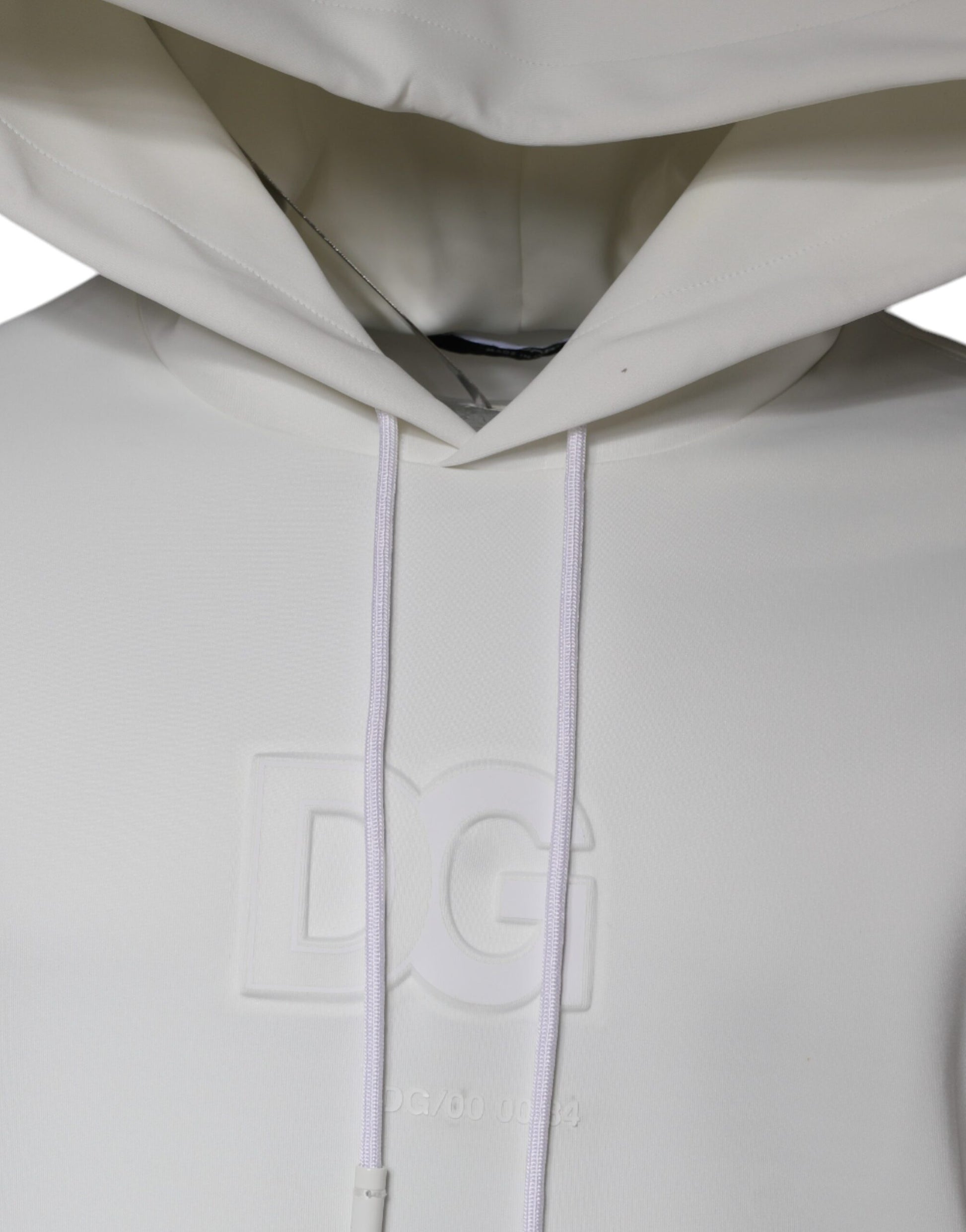 Weißer DG Logo Kapuzenpullover für Herren