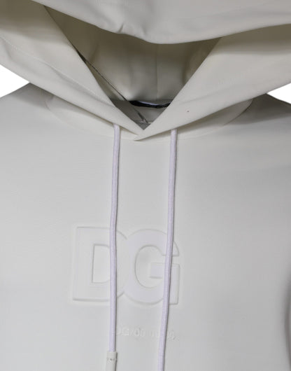 Weißer DG Logo Kapuzenpullover für Herren