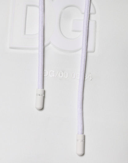 Weißer DG Logo Kapuzenpullover für Herren