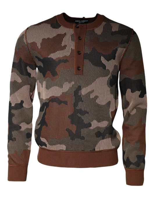 Mehrfarbiger Camouflage-Pullover für Herren