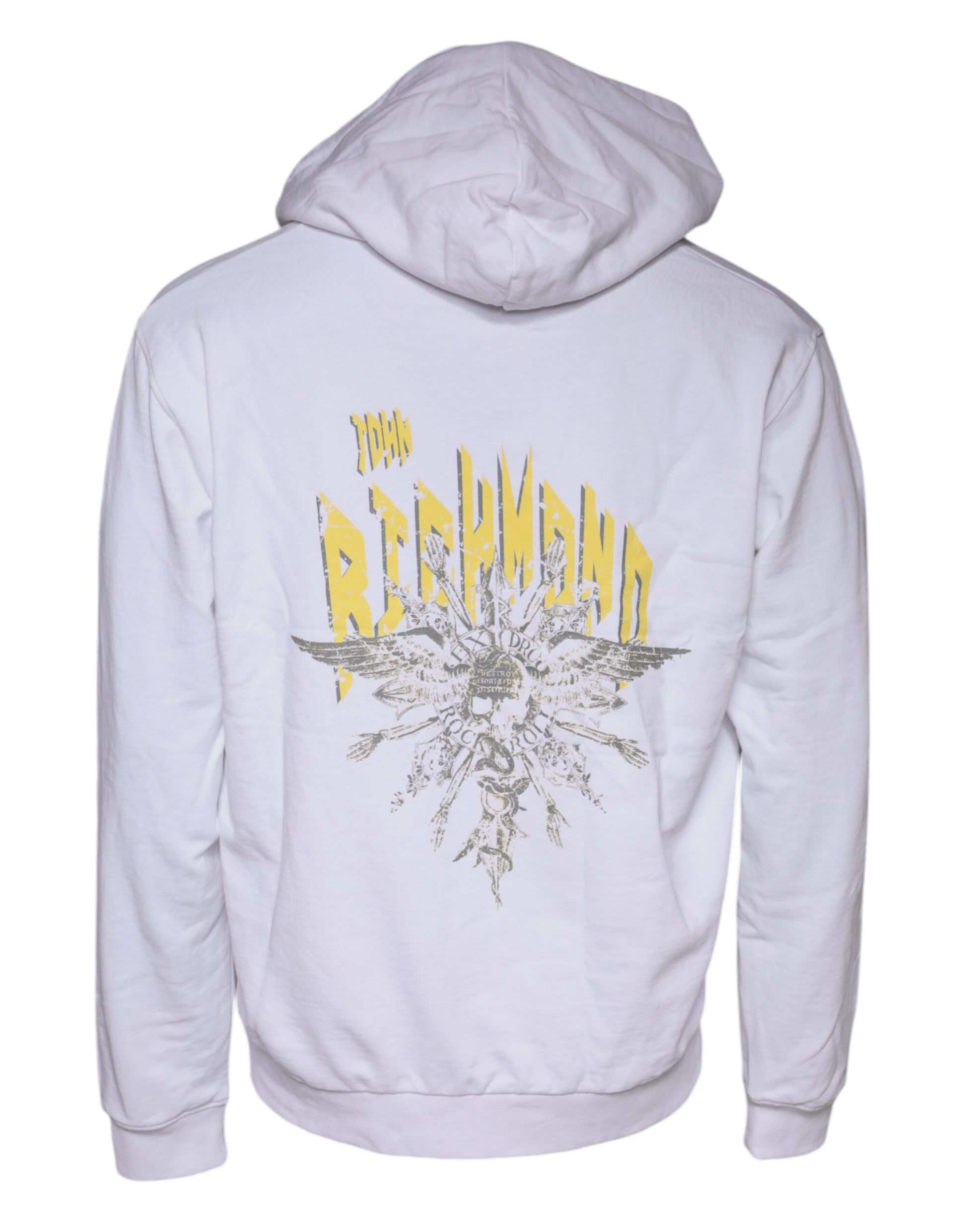 Weißer Kapuzenpullover aus Baumwolle mit Logo