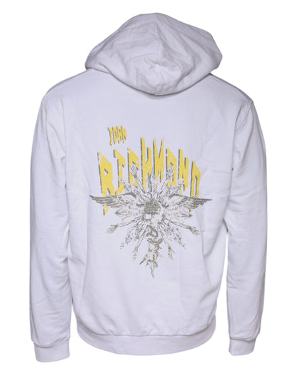 Weißer Kapuzenpullover aus Baumwolle mit Logo