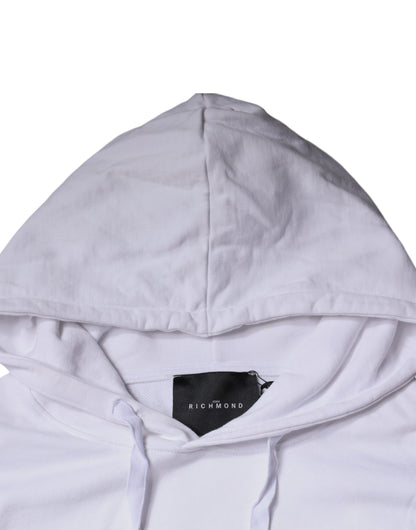 Weißer Kapuzenpullover aus Baumwolle mit Logo