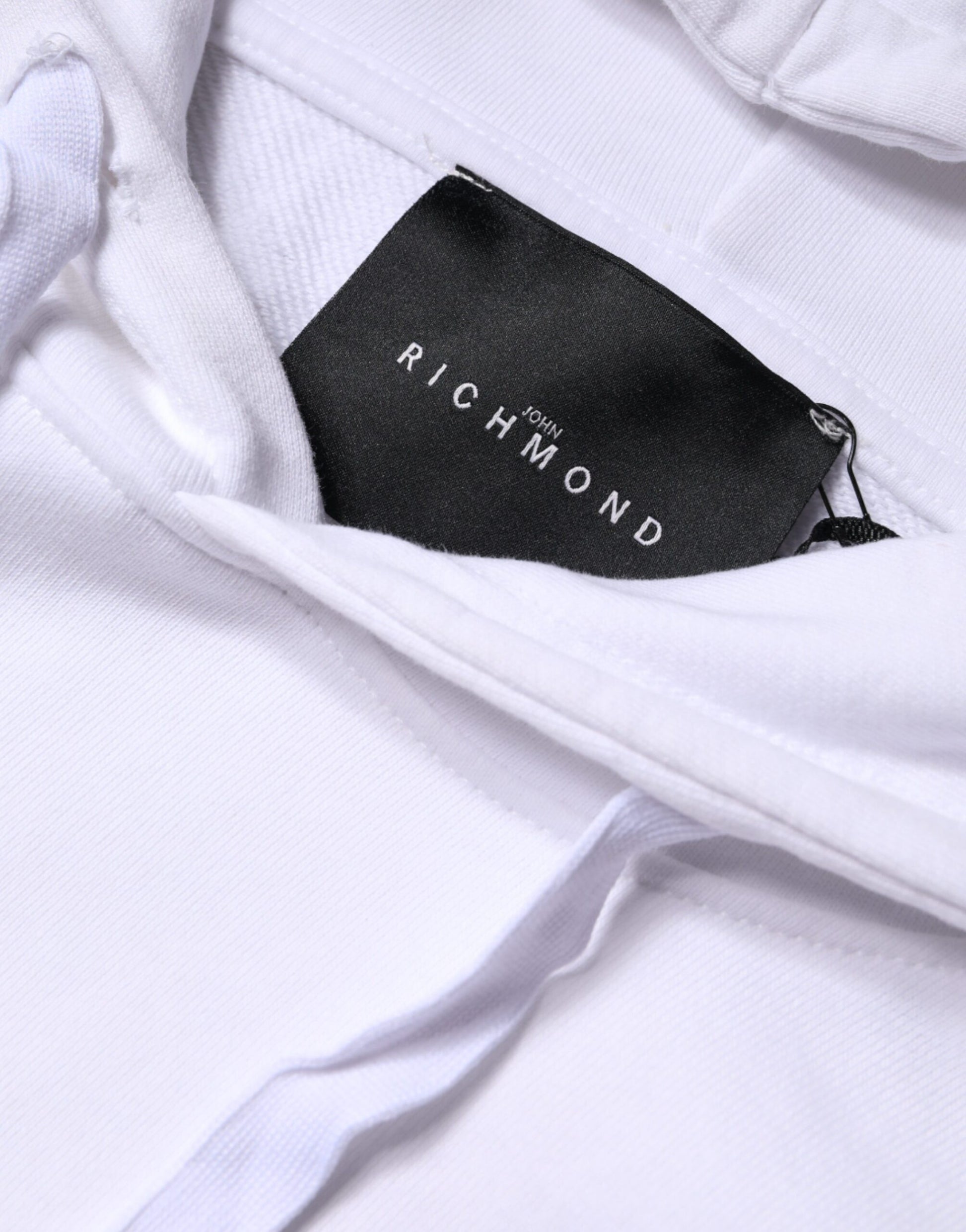 Weißer Kapuzenpullover aus Baumwolle mit Logo