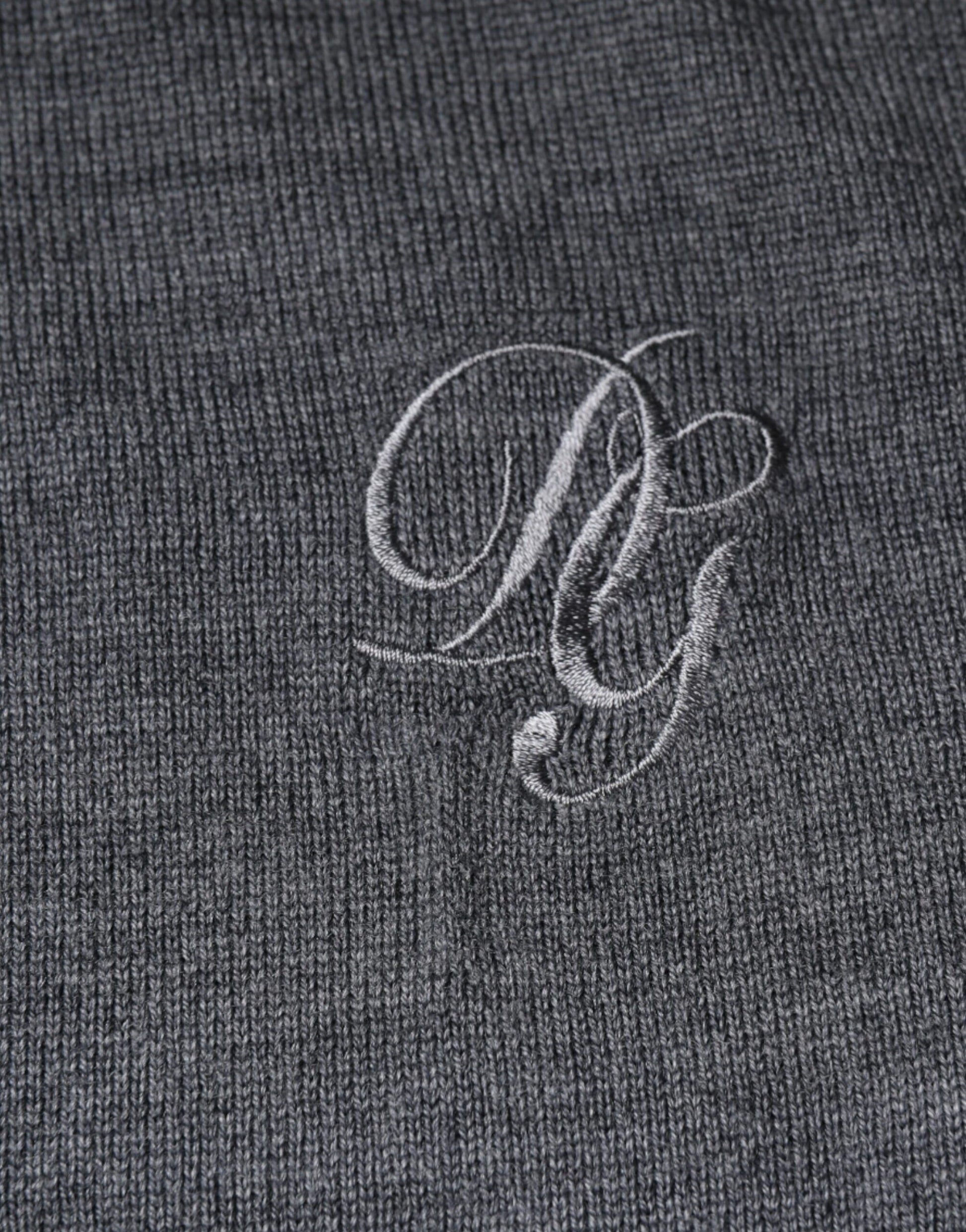 Pullover mit Rundhalsausschnitt aus Wolle in Dunkelgrau