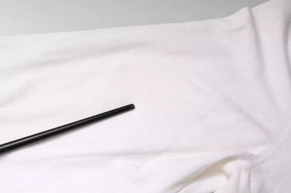 Weißer langärmeliger Rollkragenpullover für Herren