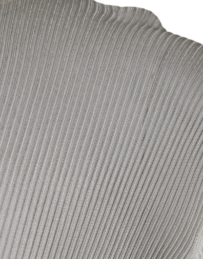 Weißer langärmeliger Rollkragenpullover für Herren