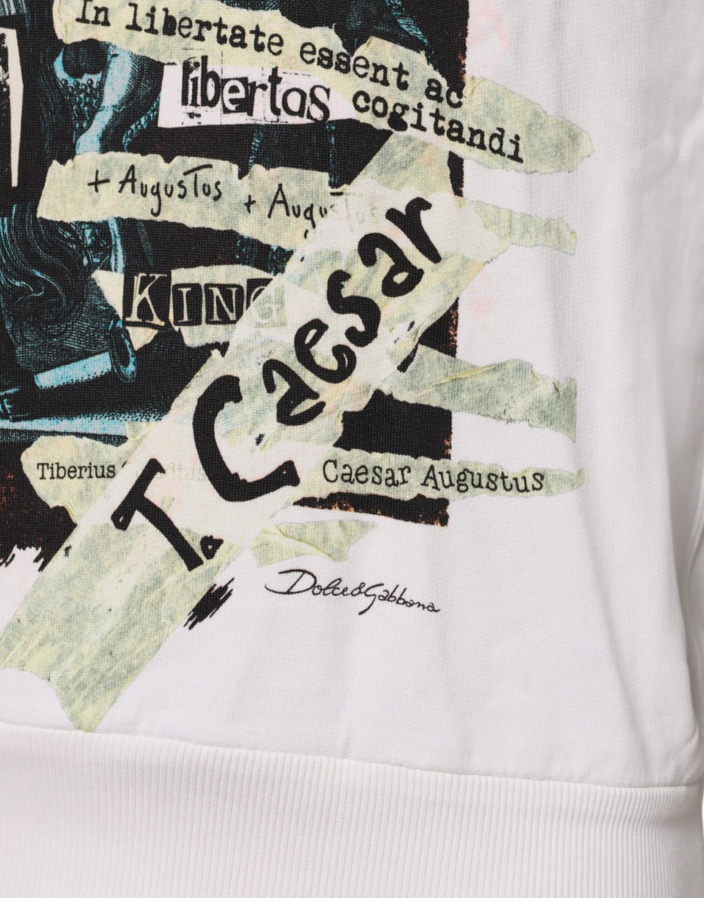 Weißer Caesar-Kapuzenpullover aus Baumwolle