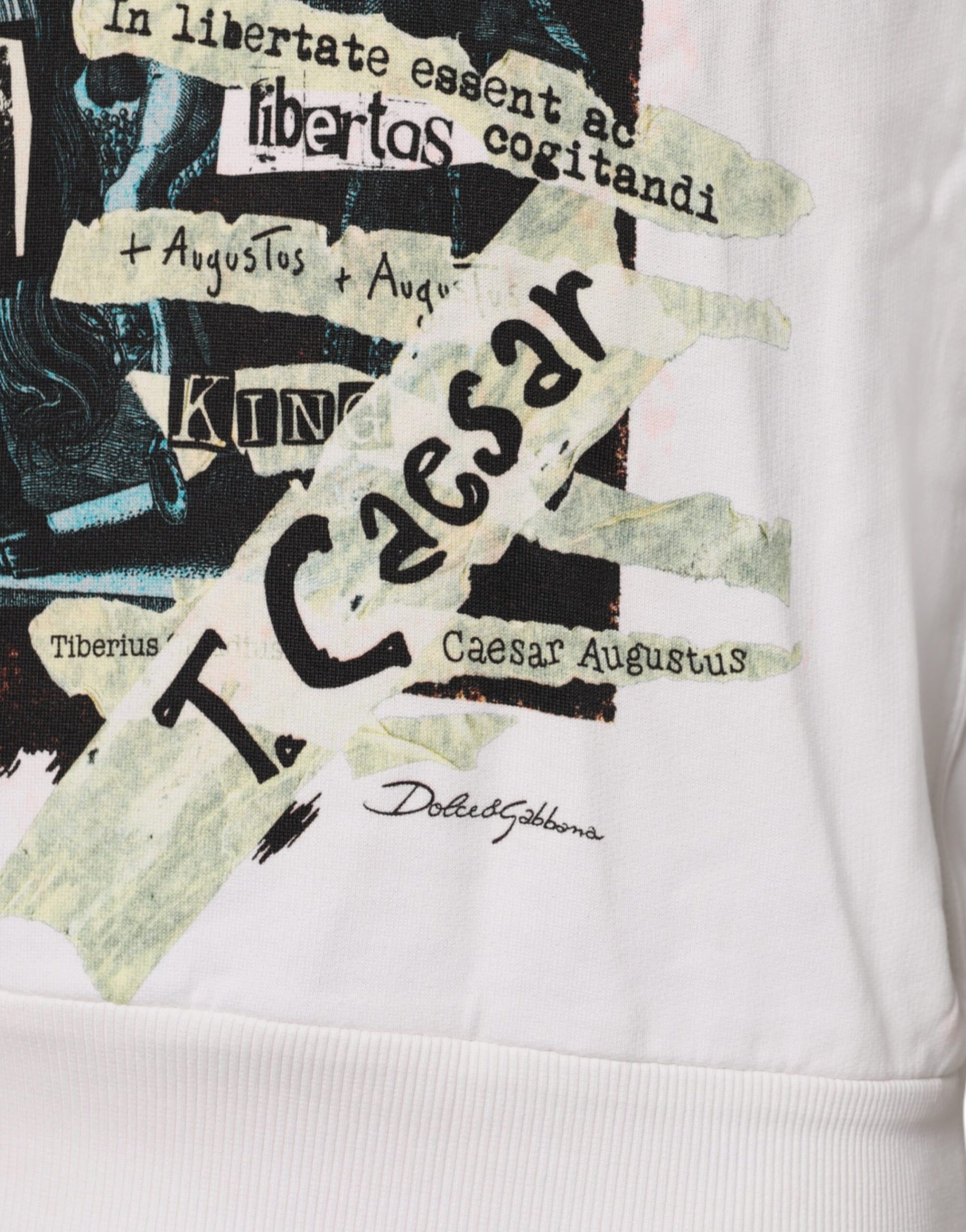 Weißer Caesar-Kapuzenpullover aus Baumwolle