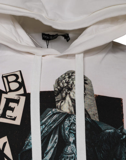 Weißer Caesar-Kapuzenpullover aus Baumwolle