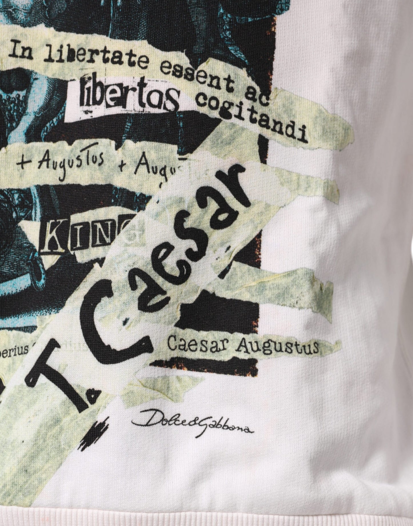 Weißer Caesar-Kapuzenpullover aus Baumwolle