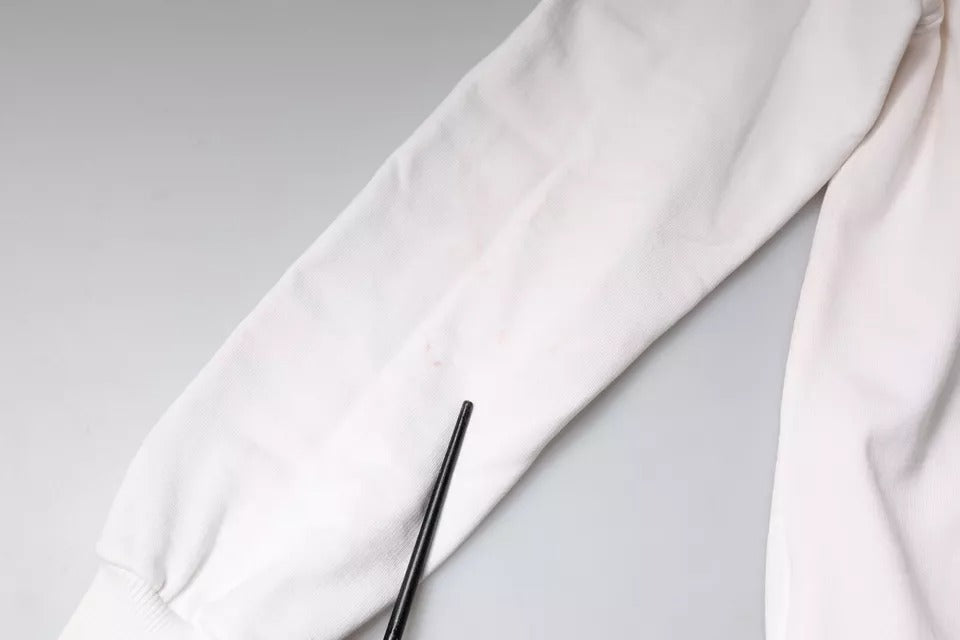 Weißer Caesar-Kapuzenpullover aus Baumwolle