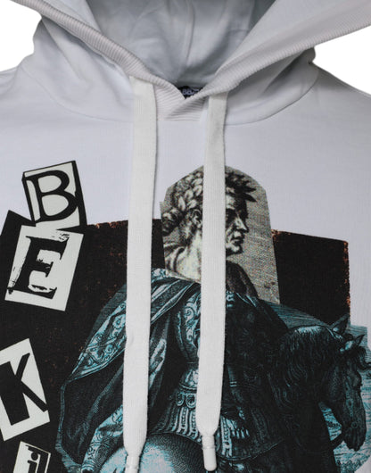 Weißer Caesar-Kapuzenpullover aus Baumwolle