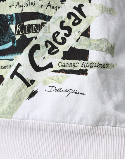 Weißer Caesar-Kapuzenpullover aus Baumwolle