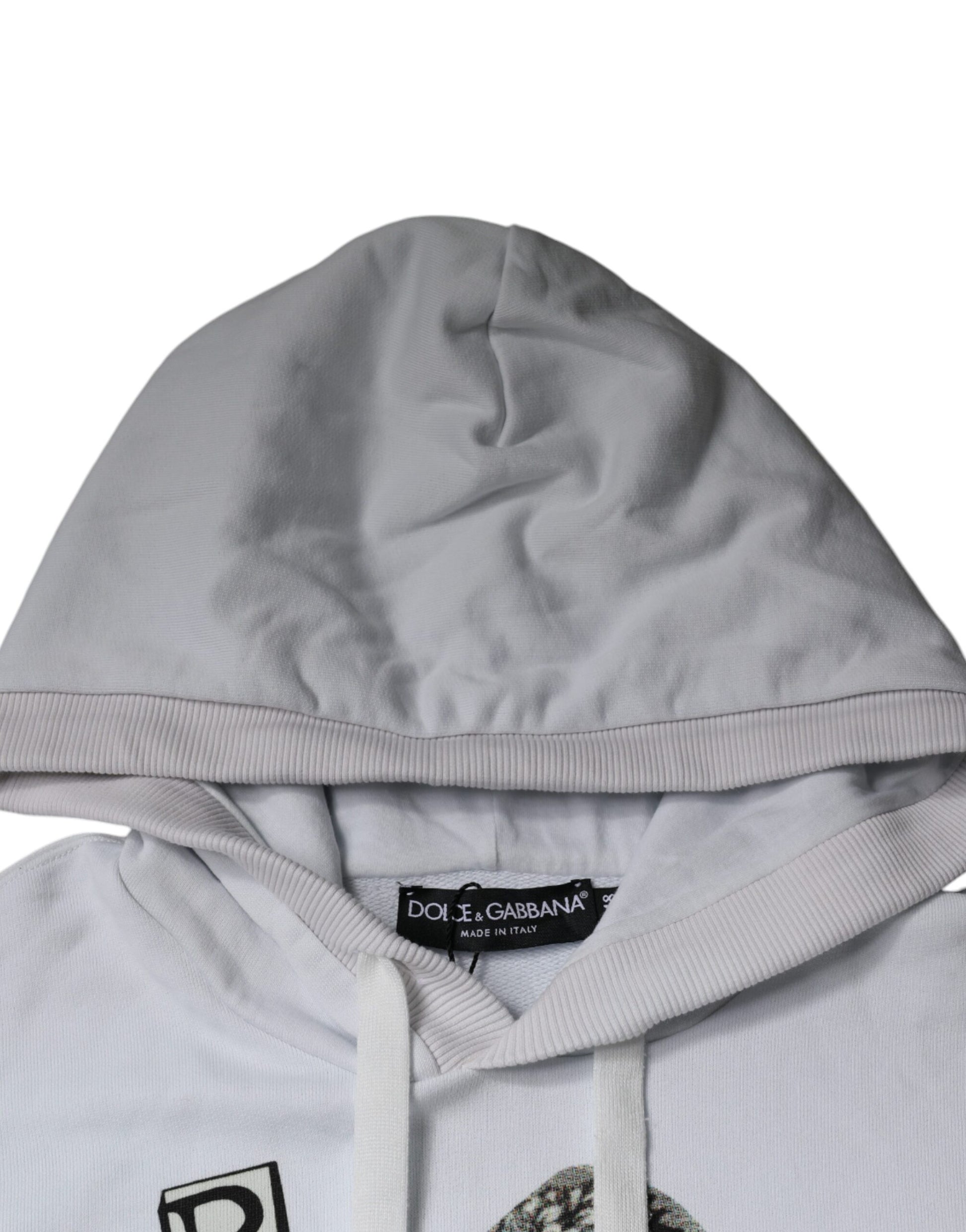 Weißer Caesar-Kapuzenpullover aus Baumwolle