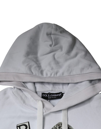 Weißer Caesar-Kapuzenpullover aus Baumwolle