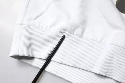 Weißer Caesar-Kapuzenpullover aus Baumwolle