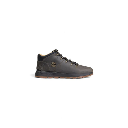 Grauer Sneaker aus recyceltem Leder