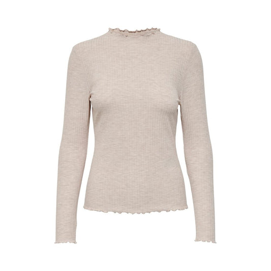 Beige Polyester Sweater