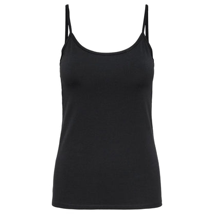 Black Cotton Tops & T-Shirt