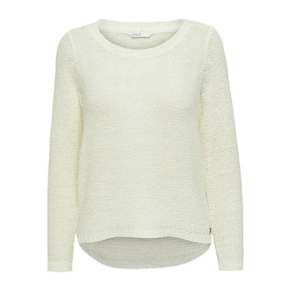 Weißer Polyesterpullover
