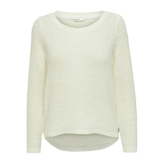 Weißer Polyesterpullover