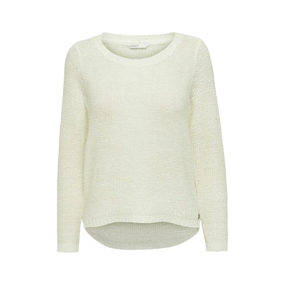 Weißer Polyesterpullover