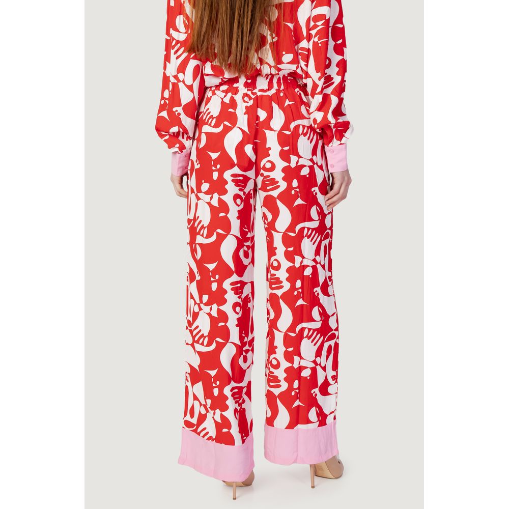 Rote Jeans und Hose aus Viskose