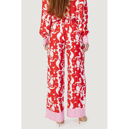 Rote Jeans und Hose aus Viskose