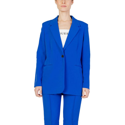 Blaue Anzüge und Blazer aus recyceltem Polyester