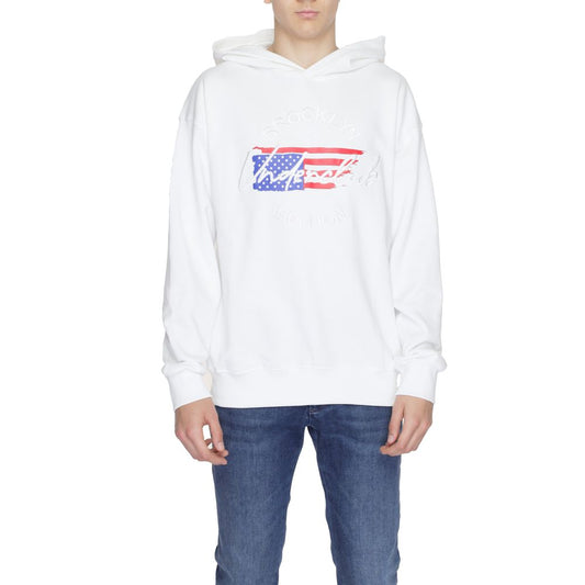 Weißer Baumwollpullover