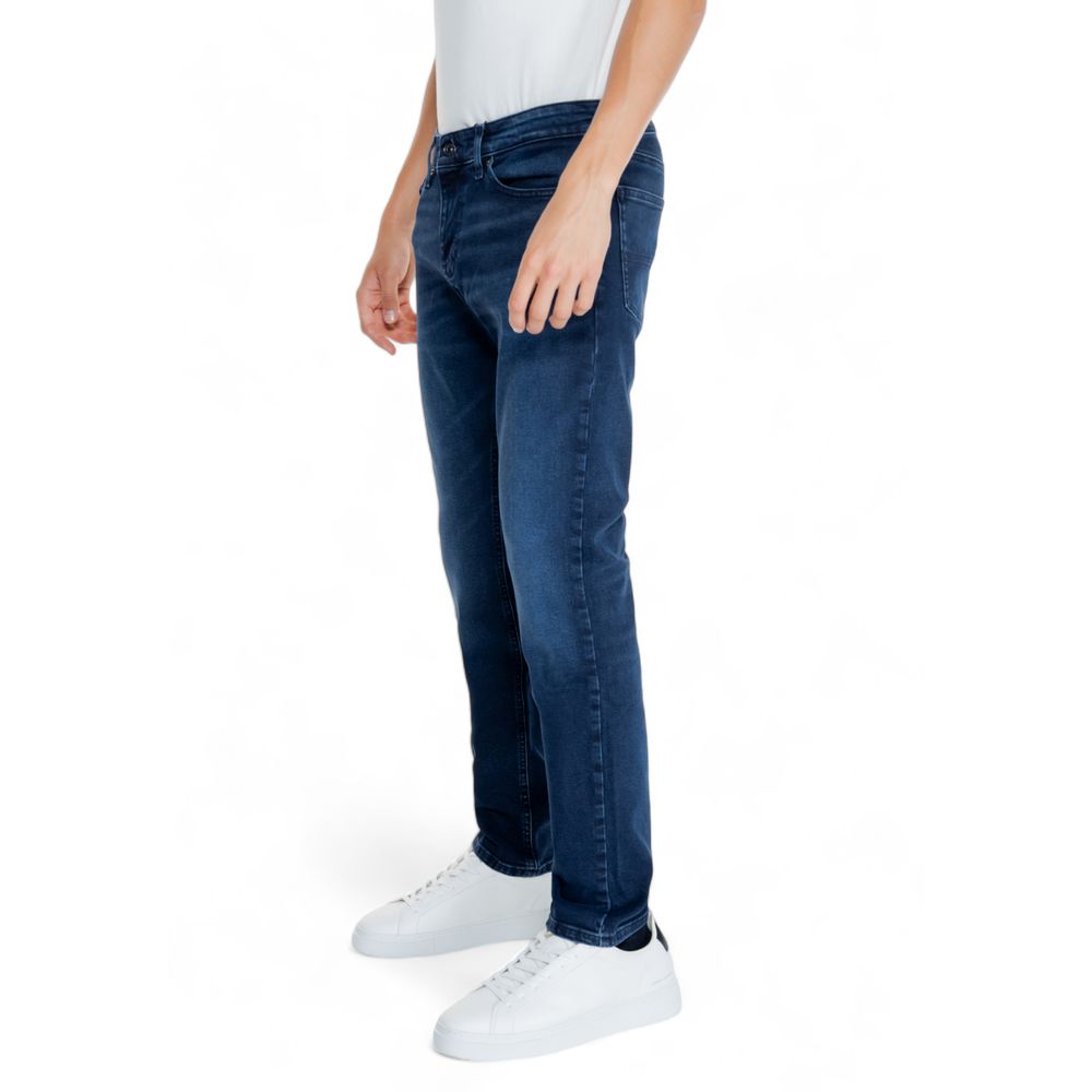 Blue Recycled Cotton Jeans & Pant