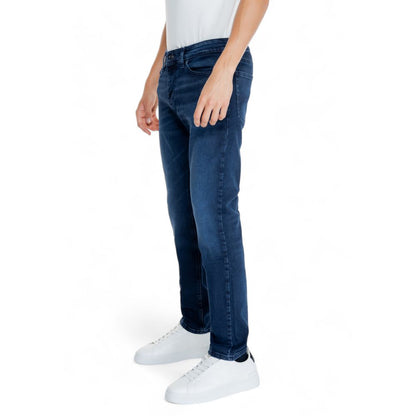 Blue Recycled Cotton Jeans & Pant