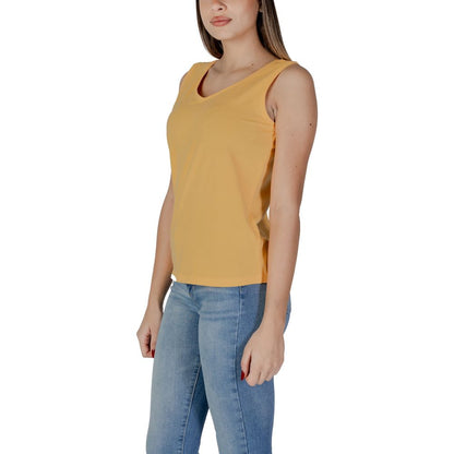 Gelbe Baumwolltops und T-Shirts