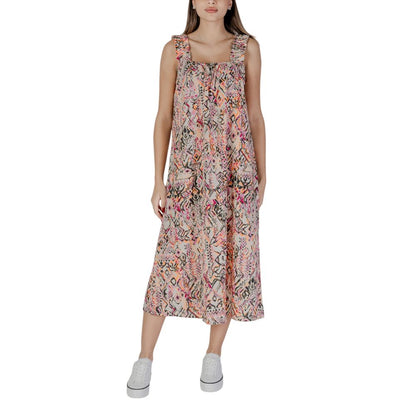 Mehrfarbiges Baumwollkleid