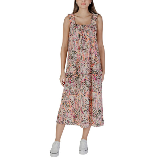 Mehrfarbiges Baumwollkleid