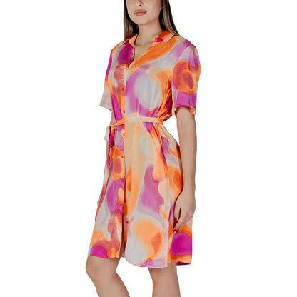 Oranges Baumwollkleid