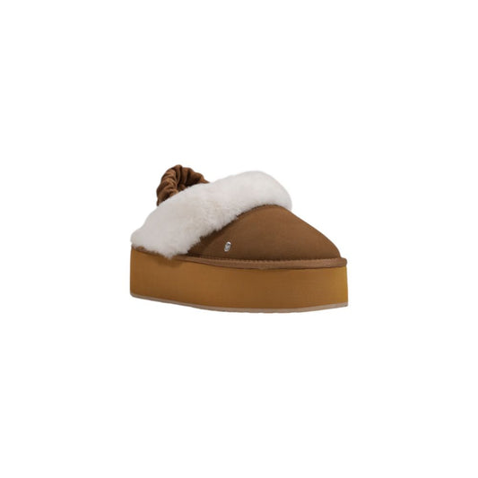 Beige Suede Leather Flat Shoe