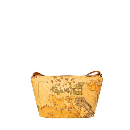 Beige Artificial Leather Handbag