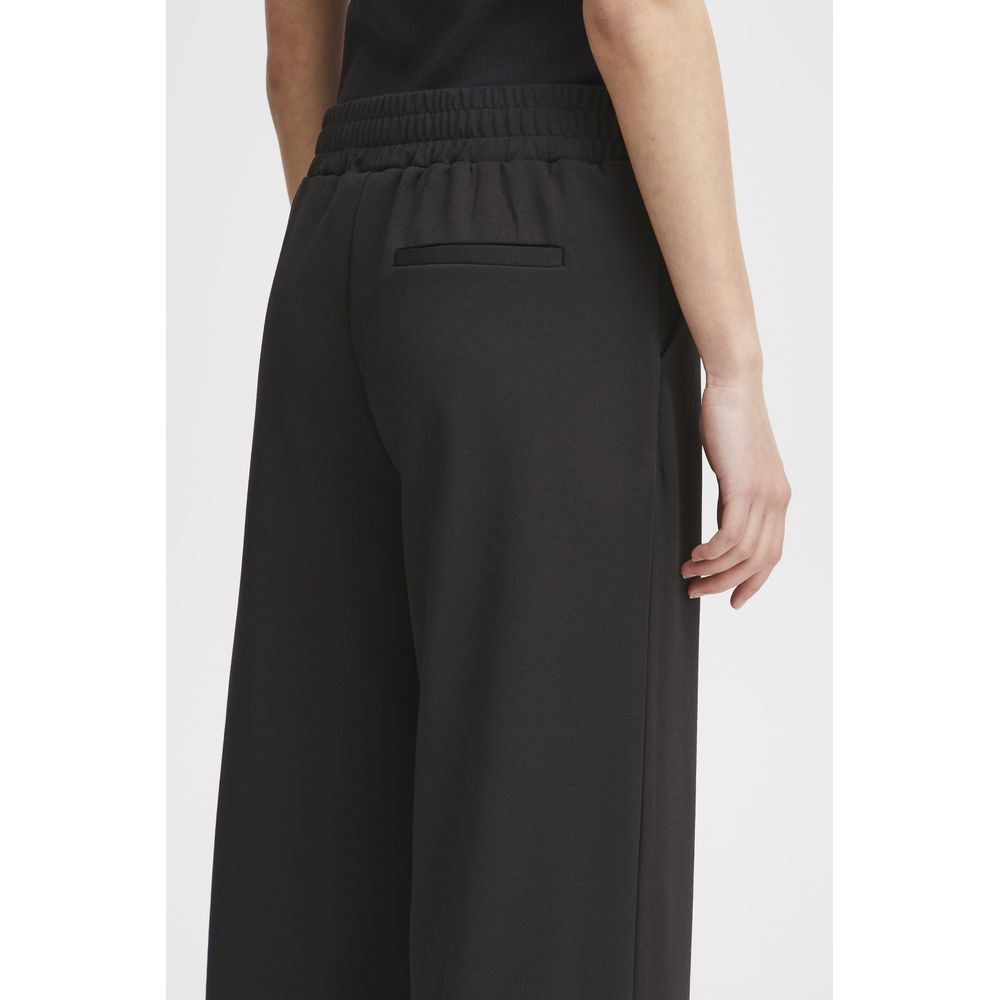 Black Recycled Polyurethane Jeans & Pant
