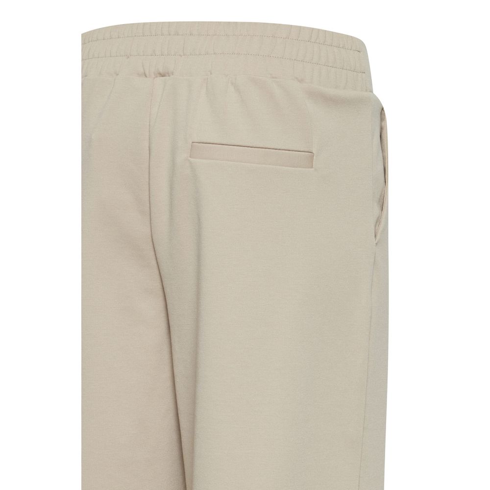 Beige Recycled Polyurethane Jeans & Pant