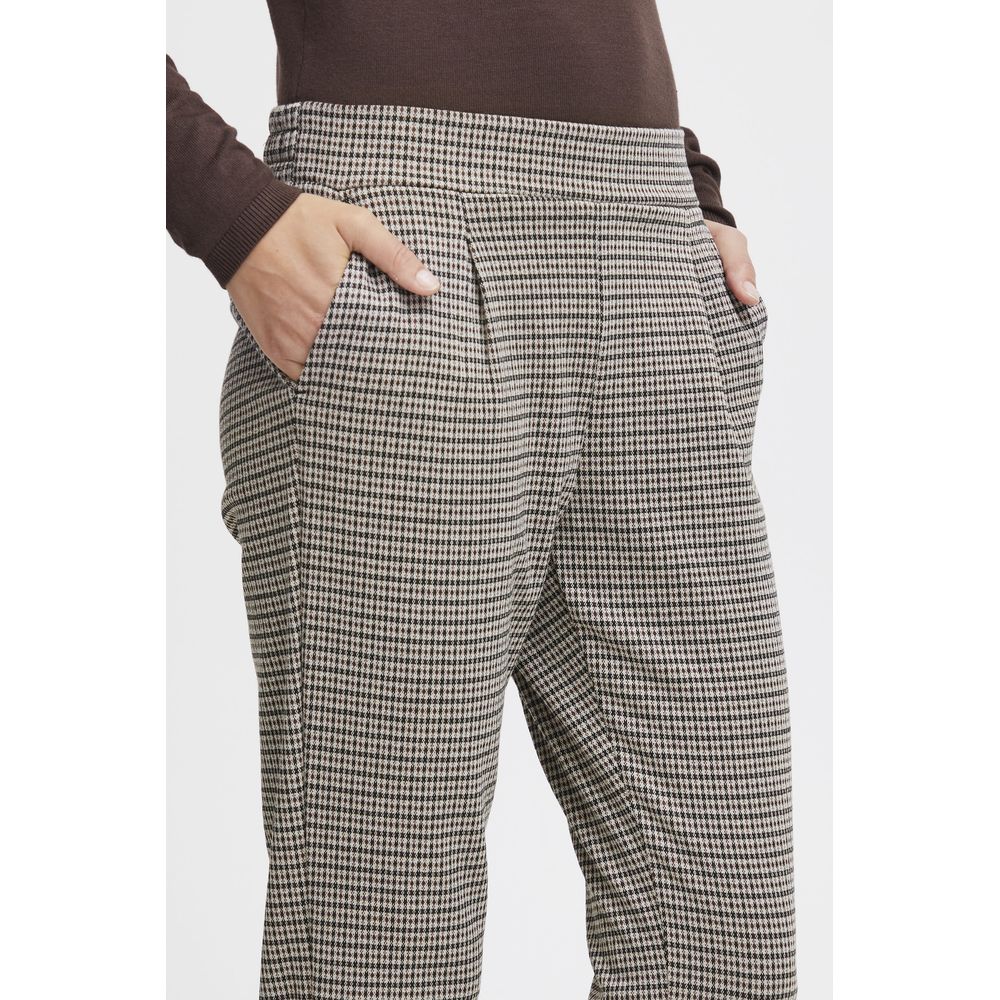 Beige Polyester Jeans & Pant