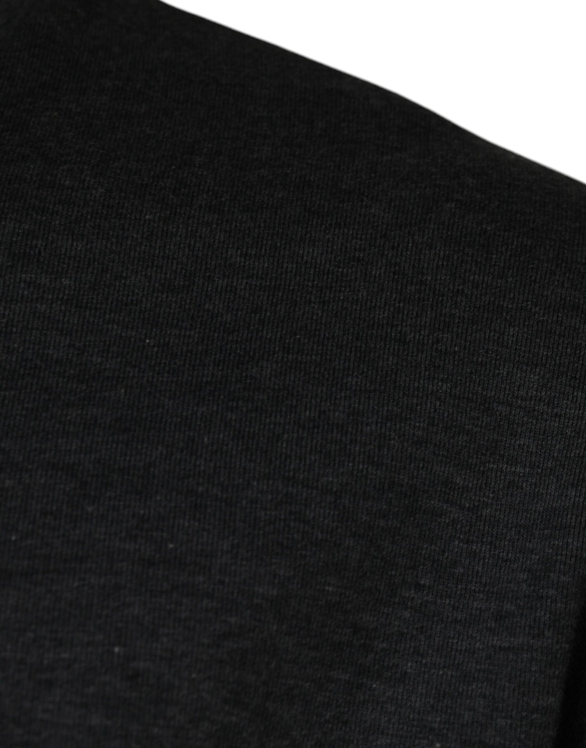 Dunkelgraues Camouflage-T-Shirt mit Rundhalsausschnitt