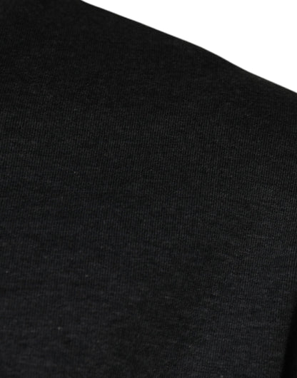 Dunkelgraues Camouflage-T-Shirt mit Rundhalsausschnitt