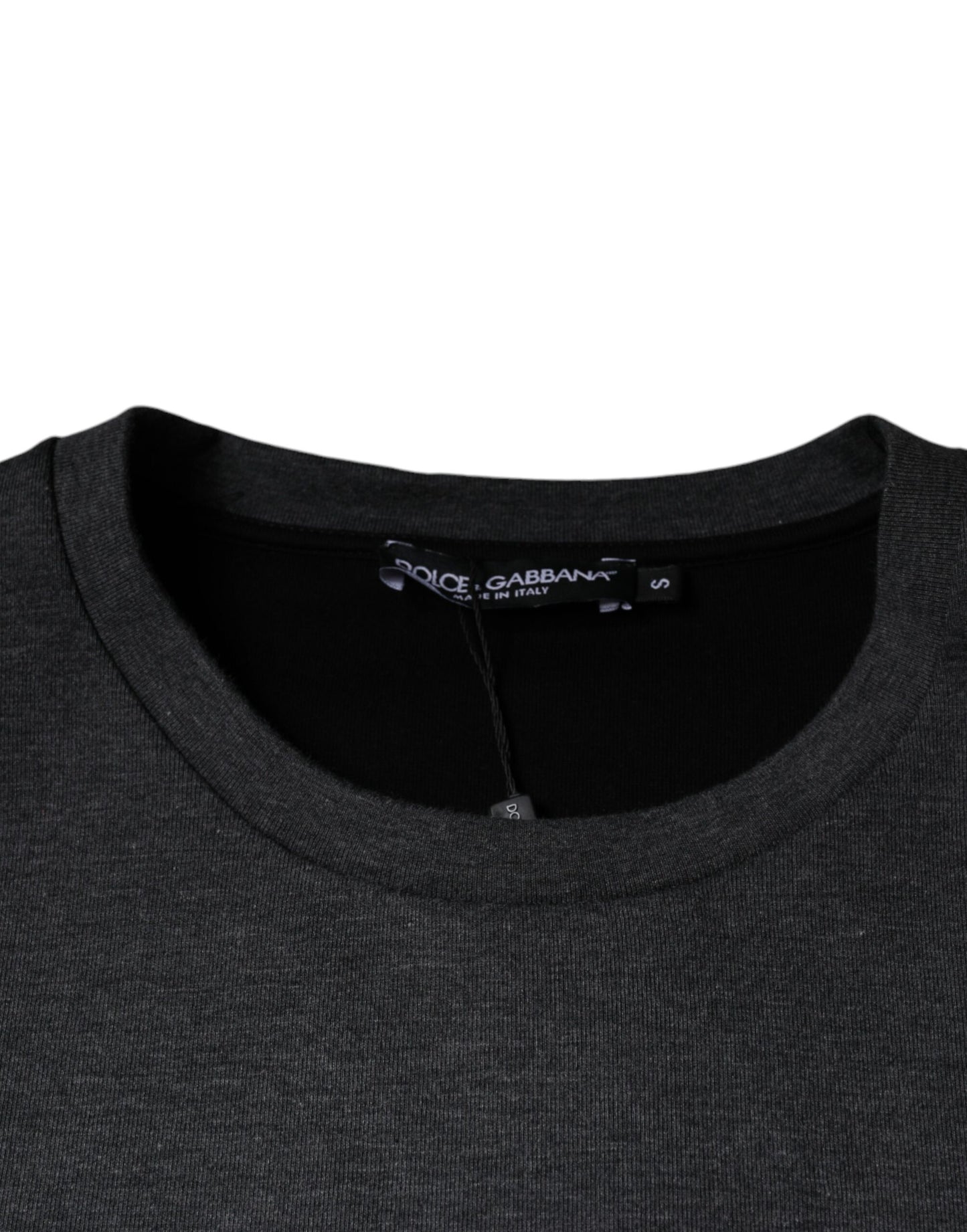 Dunkelgraues Camouflage-T-Shirt mit Rundhalsausschnitt