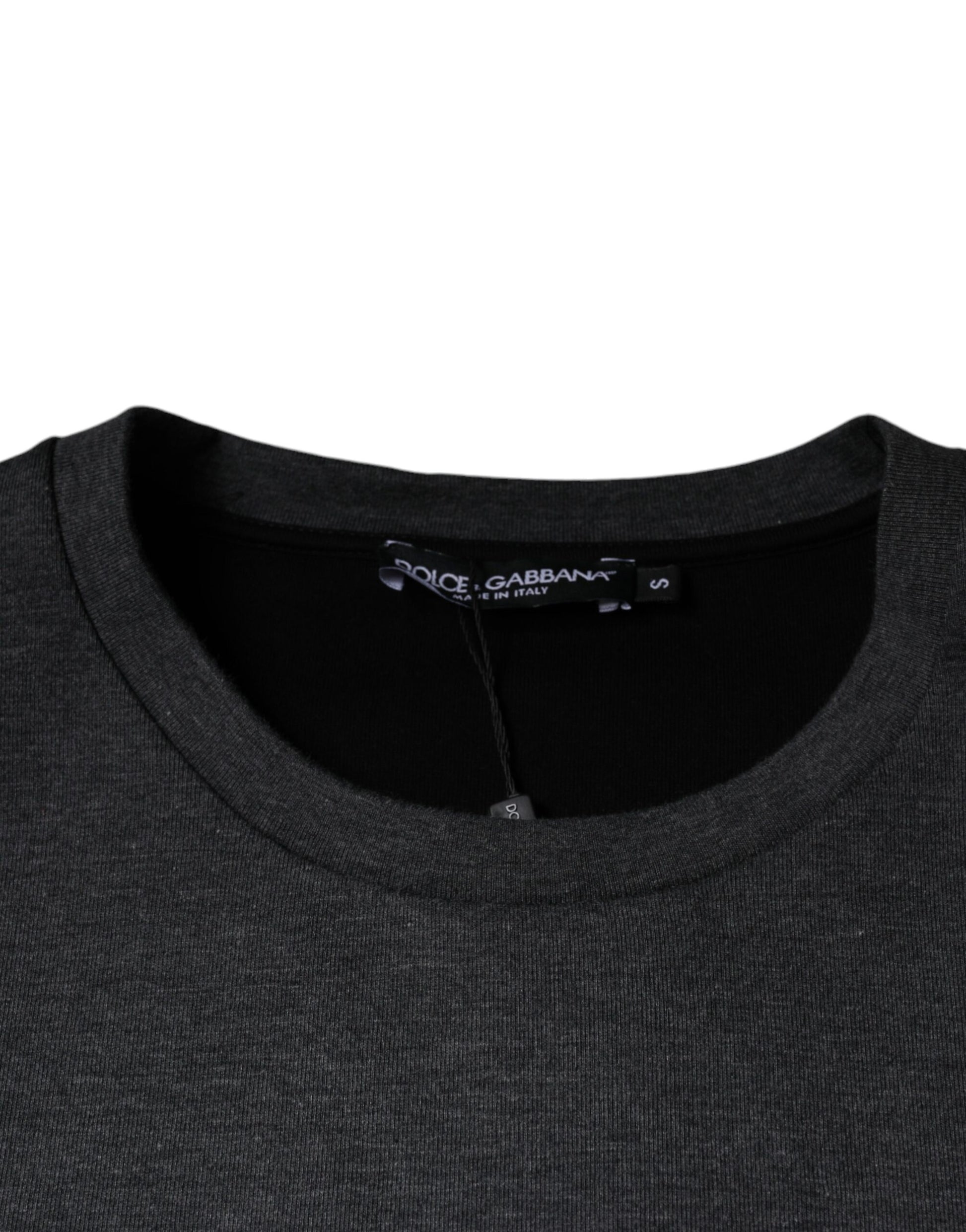 Dunkelgraues Camouflage-T-Shirt mit Rundhalsausschnitt