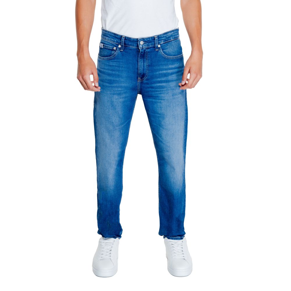 Blue Recycled Cotton Jeans & Pant