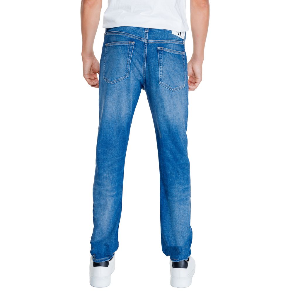 Blue Recycled Cotton Jeans & Pant