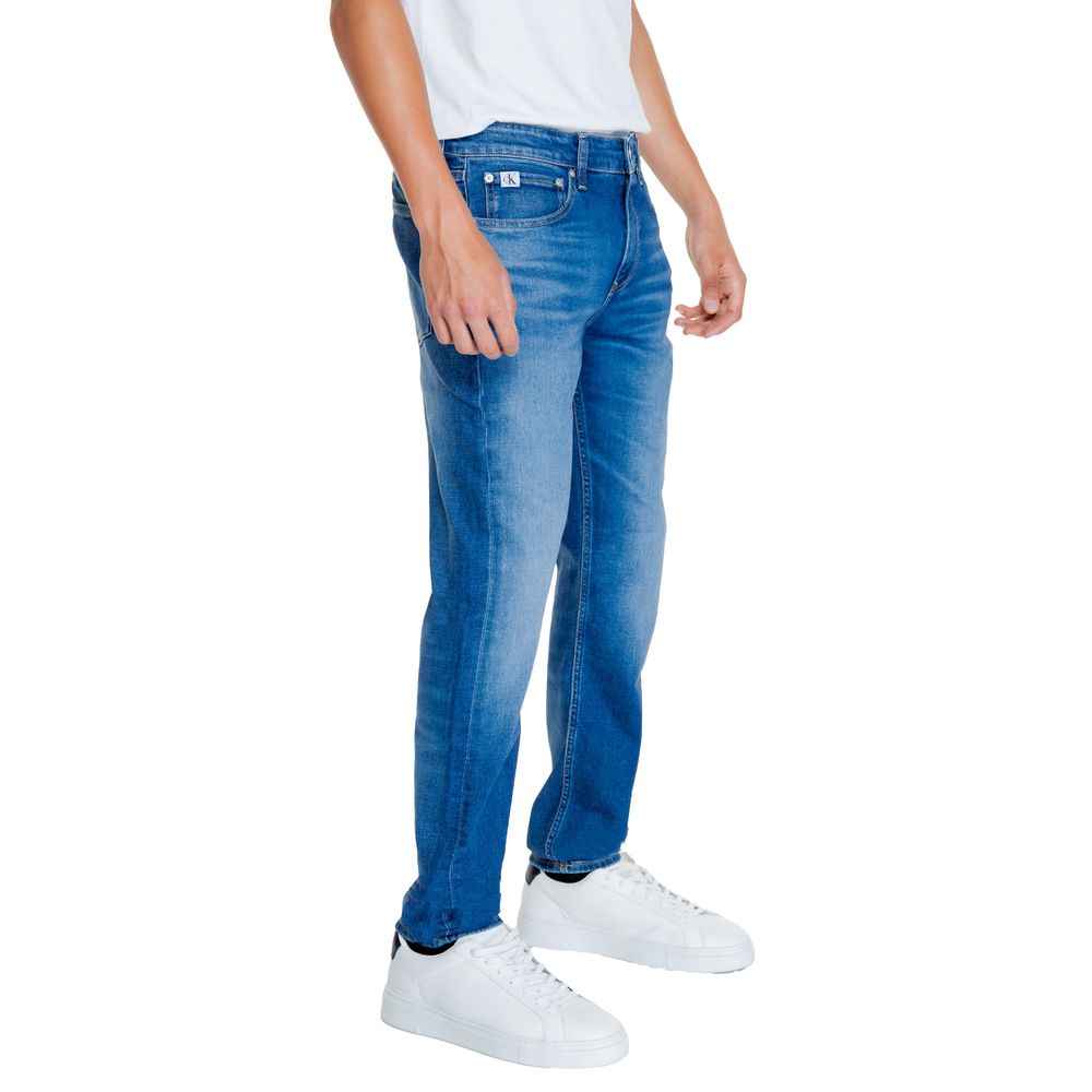 Blue Recycled Cotton Jeans & Pant