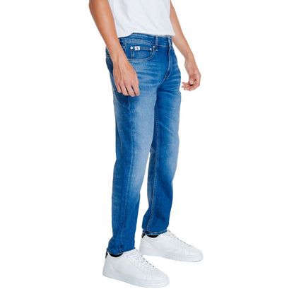 Blue Recycled Cotton Jeans & Pant